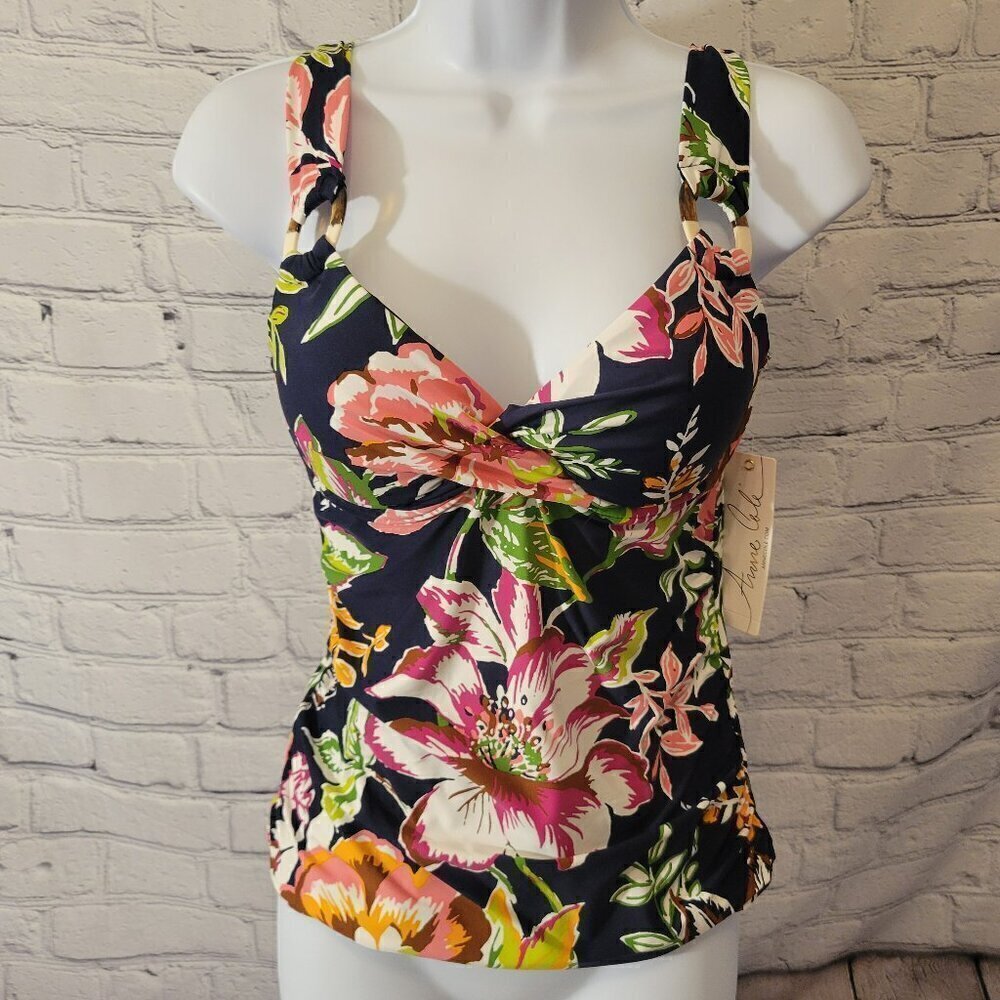 Anne Cole Women's Tropical Bloom Twist Front Tankini